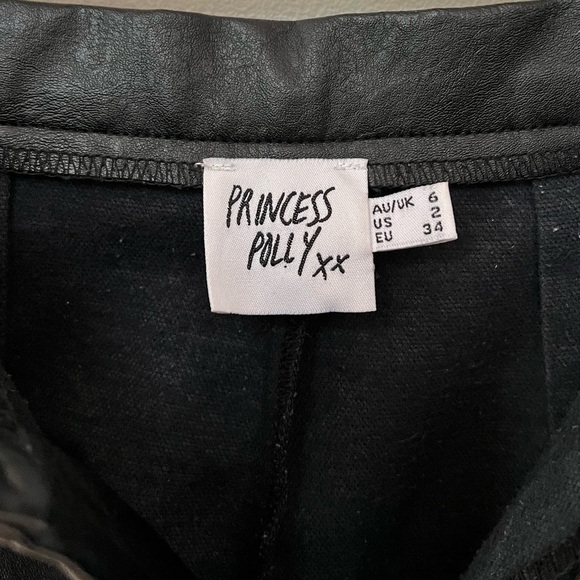 Princess Polly Faux Vegan Leather Encore Pants Black - Picture 6 of 8